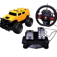 Детски радиоуправляем джип с волан и педали, снимка 1 - Коли, камиони, мотори, писти - 42853555