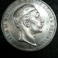 3 марки 1909 година Германия сребро, снимка 2 - Нумизматика и бонистика - 40121274