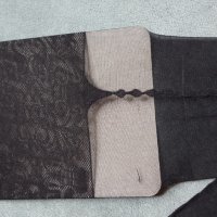 Antie M/L черни чорапи за жартиери с ръб отзад и красива дантела, снимка 5 - Бельо - 38652476