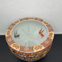 Уникална китайска порцеланова кашпа. №5142, снимка 2 - Антикварни и старинни предмети - 44630315