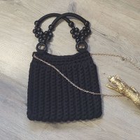Дамска плетена чанта , снимка 3 - Чанти - 37561136