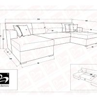 П-Образен диван Долче, снимка 5 - Дивани и мека мебел - 40369935