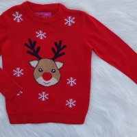 Коледен пуловер 5-6 години, снимка 2 - Детски пуловери и жилетки - 35347946