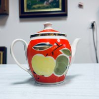 Съветски порцеланов чайник. №2856, снимка 7 - Колекции - 38361643