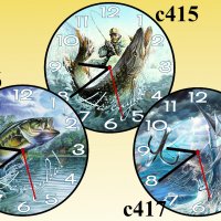 Чаши и стенни часовници за майстори-рибари, снимка 3 - Подаръци за мъже - 31333993
