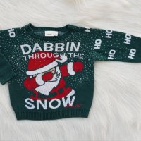 Коледен пуловер за бебе 6-9 месеца, снимка 6 - Бебешки блузки - 38703948
