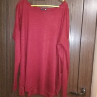 блуза бордо тънко плетиво размер ХХЛ, снимка 1 - Блузи с дълъг ръкав и пуловери - 30296350