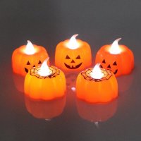 4109 Мини електронна свещ Тиква Halloween декорация, снимка 2 - Декорация за дома - 42491289