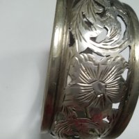 Класика уникална ръчна изработка сребърна гривна, снимка 4 - Гривни - 37857453