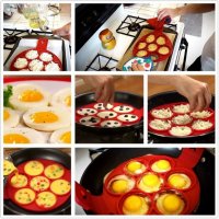 Удобна и практична силиконова форма за приготвяне на яйца и палачинки, снимка 5 - Прибори за хранене, готвене и сервиране - 39984008