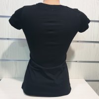Страхотна нова дамска черна тениска с 3D трансферен печат Котка със сини очи, снимка 3 - Тениски - 29126658