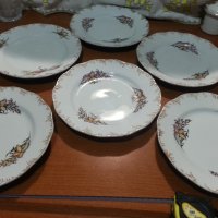 Ретро порцеланови чинии за основно , снимка 6 - Антикварни и старинни предмети - 44343764