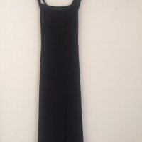 Черна рокля с гръцко деколте, снимка 2 - Рокли - 29214984