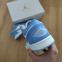 Nike Air Jordan 1 Low UNC Blue Сини Бели Обувки Маратонки Размер 40 Нови Оригинални Обувки Найк, снимка 3 - Маратонки - 40312788