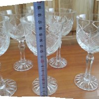 Кристални чаши, снимка 7 - Антикварни и старинни предмети - 33559045