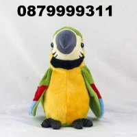 Плюшен говорещ папагал играчка робот електронен, снимка 2 - Плюшени играчки - 31723923