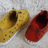 Обувки, естествена кожа, червени и жълти, код 464/ББ1/69, снимка 6 - Дамски ежедневни обувки - 40768305