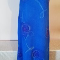 Дълга лятна синя рокля р-р Л , снимка 5 - Рокли - 36864701