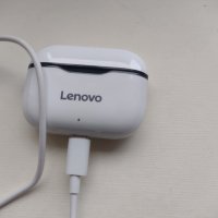 Безжични слушалки Lenovo LivePods LP1s, Bluetooth 5.0, Бели, USB-C, снимка 5 - Слушалки, hands-free - 38187023