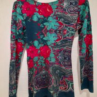 Многоцветна блуза, снимка 4 - Блузи с дълъг ръкав и пуловери - 42182570
