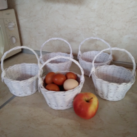 Малки ръчно плетени Великденски кошнички , снимка 2 - Декорация за дома - 44809636