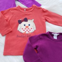 Лот блузки H&M за бебе 4-6 месеца , снимка 4 - Бебешки блузки - 31905257