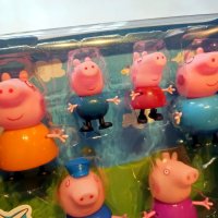 Комплект за игра Пепа Пиг/Peppa Pig Happy Family. 6 фигурки., снимка 3 - Фигурки - 44295890