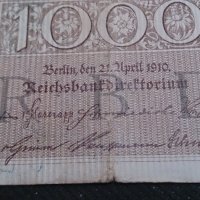 Банкнота 1000 райх марки 1910год. - 14714, снимка 2 - Нумизматика и бонистика - 29089380