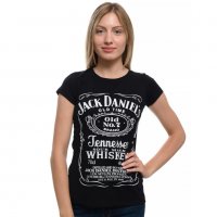 Нова дамска тениска с трансферен печат Джак Даниелс (Jack Daniels), снимка 6 - Тениски - 29462411