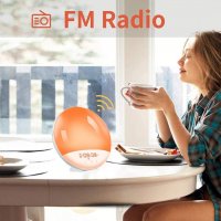 WiFi Интелигентен FM радио- часовник 7 цвята Симулация на изгрев/залез с Alexa Google Home, снимка 8 - Други стоки за дома - 38941062
