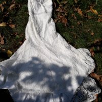 Булченска рокля дантела S-M Размер, снимка 3 - Сватбени рокли - 34378994
