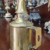 Антикварна френска месингова газена лампа PIGEON, снимка 5 - Антикварни и старинни предмети - 38932555