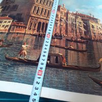 Стар голям плакат постер Венеция Гранд канал, снимка 7 - Антикварни и старинни предмети - 40658088
