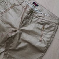 Дънки/панталон в перлен златист цвят размер 40, снимка 2 - Дънки - 30768010