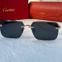 Cartier мъжки слънчеви очила с дървени дръжки, снимка 3 - Слънчеви и диоптрични очила - 42796957