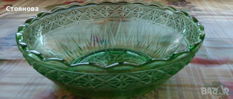 Стъклена фруктиера, снимка 1