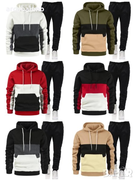 Мъжки свободен ежедневен комплект от две части, 6цвята , снимка 1