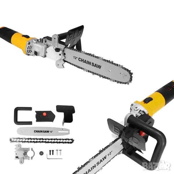 Верижна приставка за ъглошлайф 12" / Немска приставка резачка за ъглошлайф, снимка 1