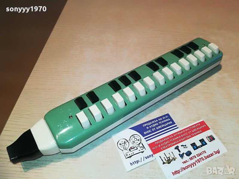 РЕТРО СВИРКА-МЕТАЛЕН ДУХОВ ИНСТРУМЕНТ-36Х7Х5СМ, снимка 1