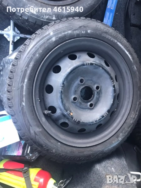 14 4бр оригинални джанти КИЯ KIA 4х100 ц.о.54.1мм J 4.5+зимни гуми 155/65/14, снимка 1