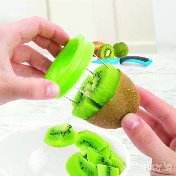 1968  Белачка и резачка за киви, 7x7.5cm, оранжева, снимка 1