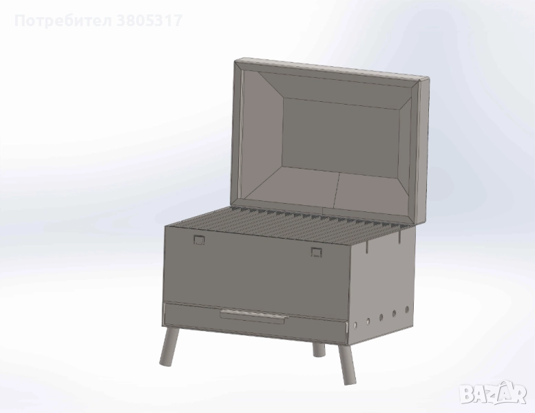 Туристическа скара на дървени въглища, снимка 1