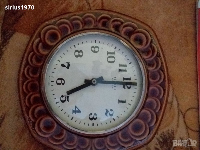 Немски кварцов часовникПорцелан, снимка 1