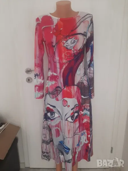 Нова рокля с ефектен принт , снимка 1