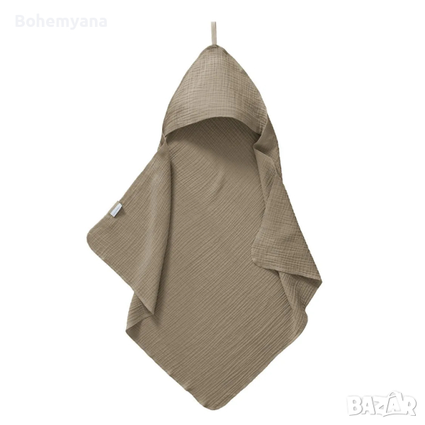 Cottonbaby хавлия от муселин 75х75 см – таупе, снимка 1