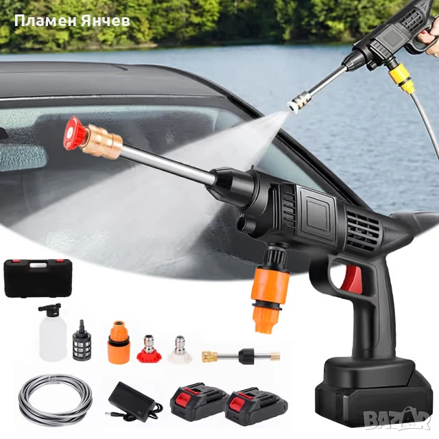 Мобилна водоструйка 60 бара  с 5м маркуч , снимка 1