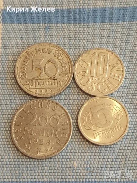 Четири монети от цял свят ГДР, АВСТРИЯ ДОЙЧЕ РАЙХ за КОЛЕКЦИЯ ДЕКОРАЦИЯ 31835, снимка 1