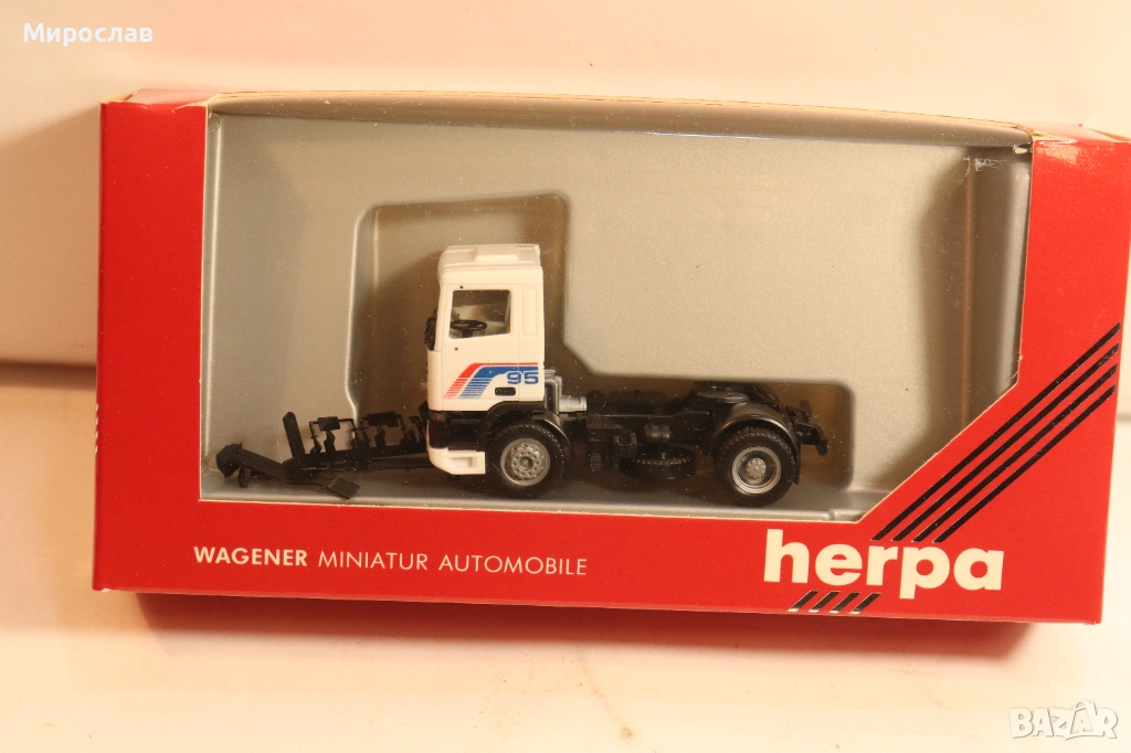 HERPA H0 1/87 DAF 95 КАМИОН ТИР ВЛЕКАЧ МОДЕЛ КОЛИЧКА, снимка 1