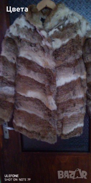Кожено палто от заешки  кожи, снимка 1