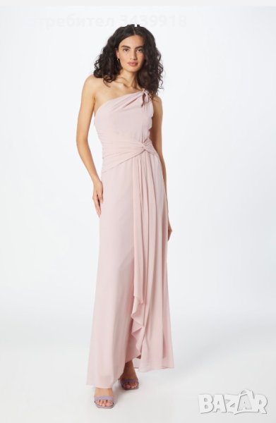 Светло розова дълга рокля за повод, снимка 1